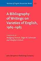 A bibliography of writings on varieties of English, 1965-1983